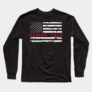 Senior 2023 American Flag Long Sleeve T-Shirt